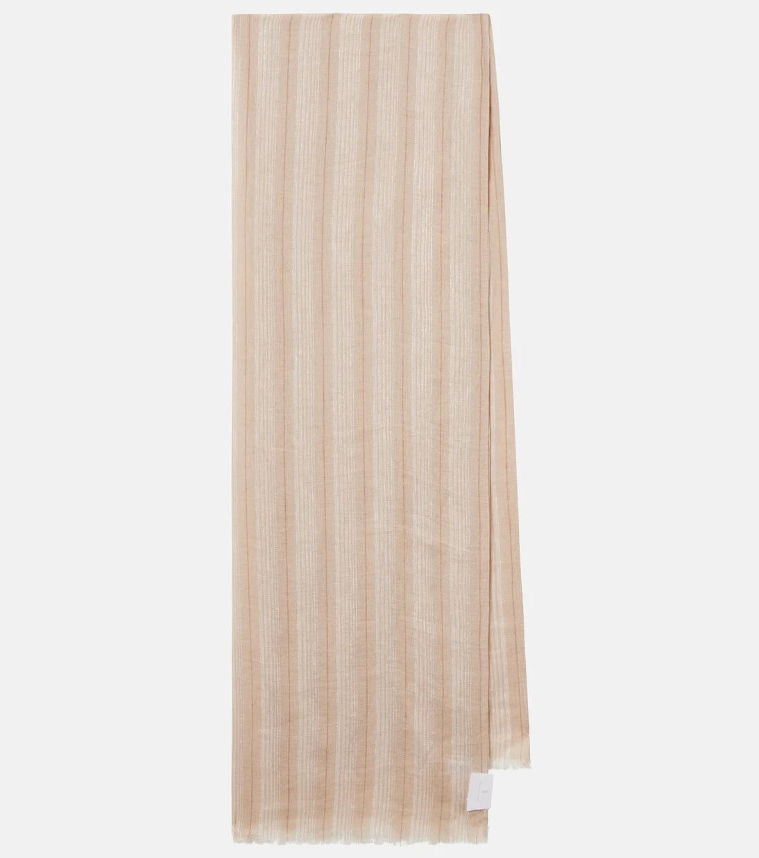 Brunello Cucinelli - Striped linen-blend scarf