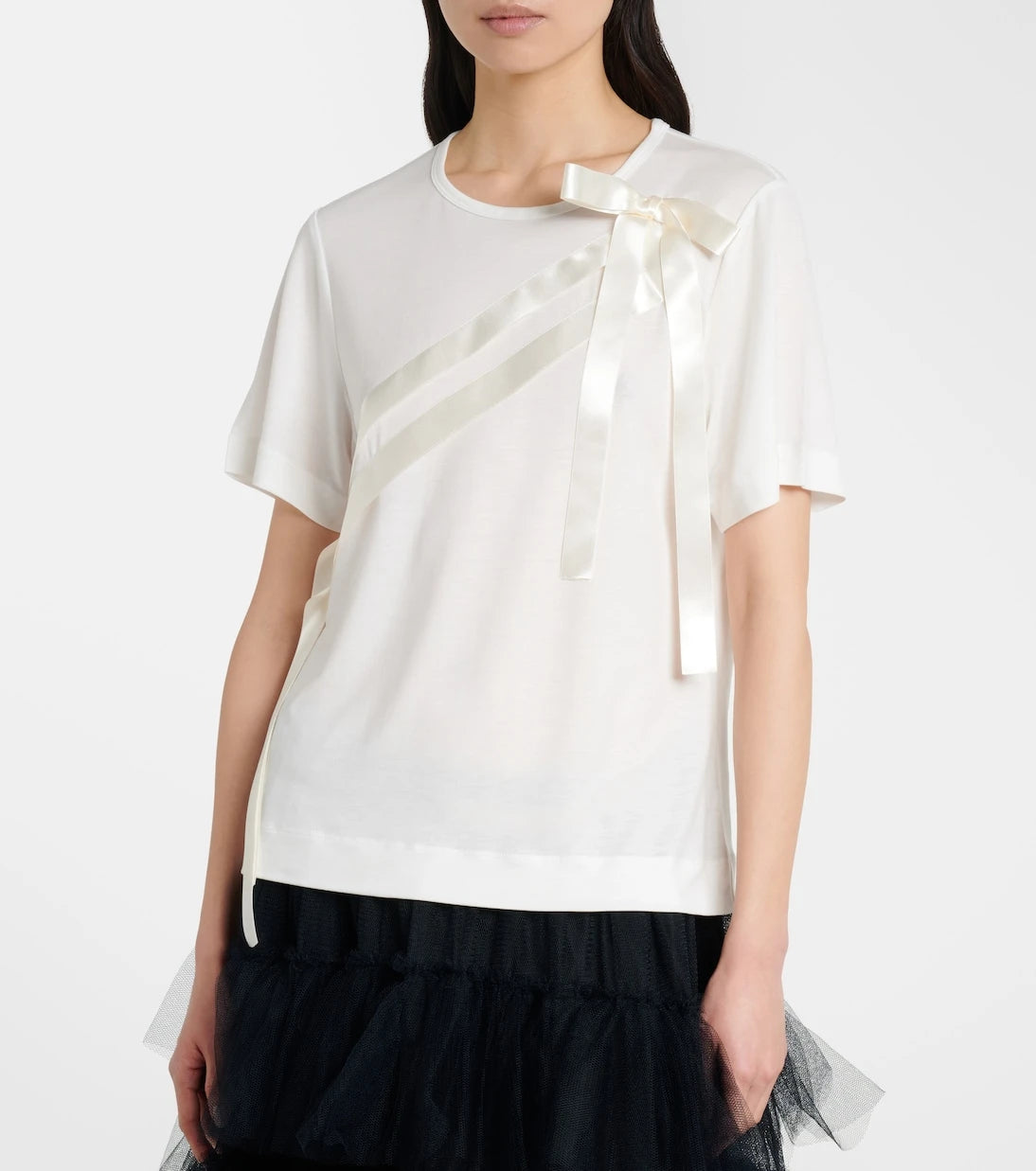 Simone Rocha - تي شيرت جيرسيه بتفاصيل فيونكة