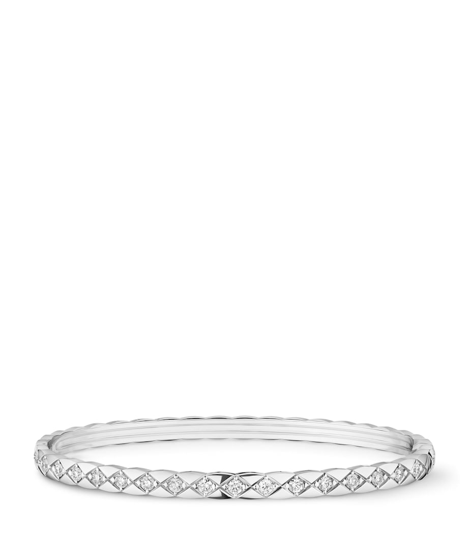 CHANEL White Gold and Diamond Coco Crush Bangle