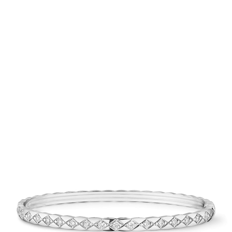 CHANEL White Gold and Diamond Coco Crush Bangle