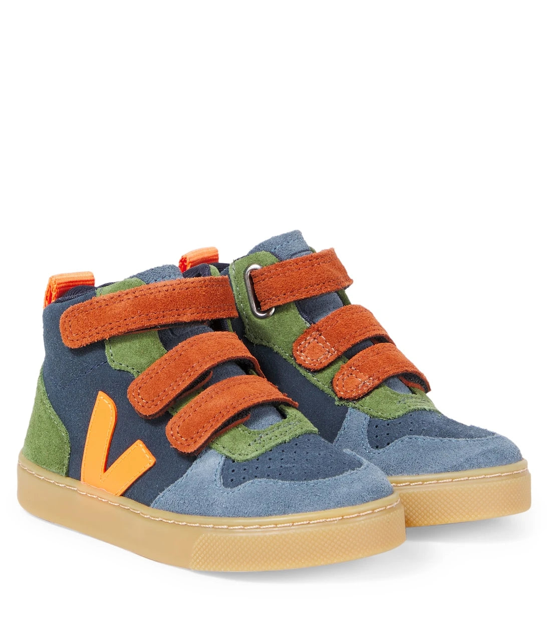 Veja Kids - V-10 suede high-top sneakers