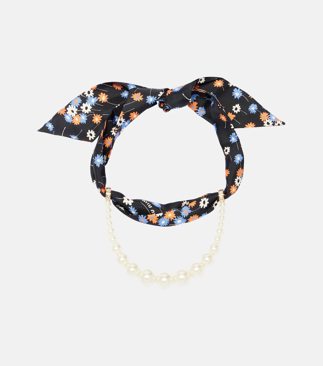 Miu Miu - Faux-pearl scarf necklace