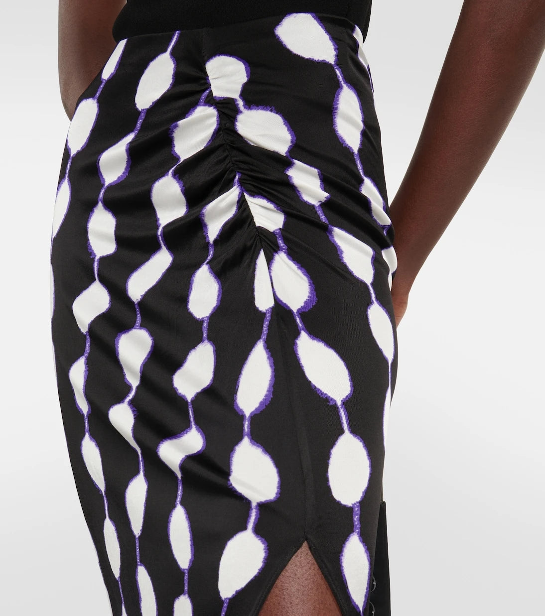 Diane von Furstenberg - Garcel printed jersey midi skirt