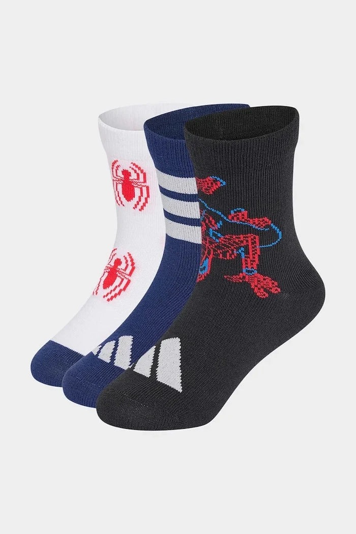 adidas Performance чорапи за деца MARVEL SPIDER-MAN 3 броя