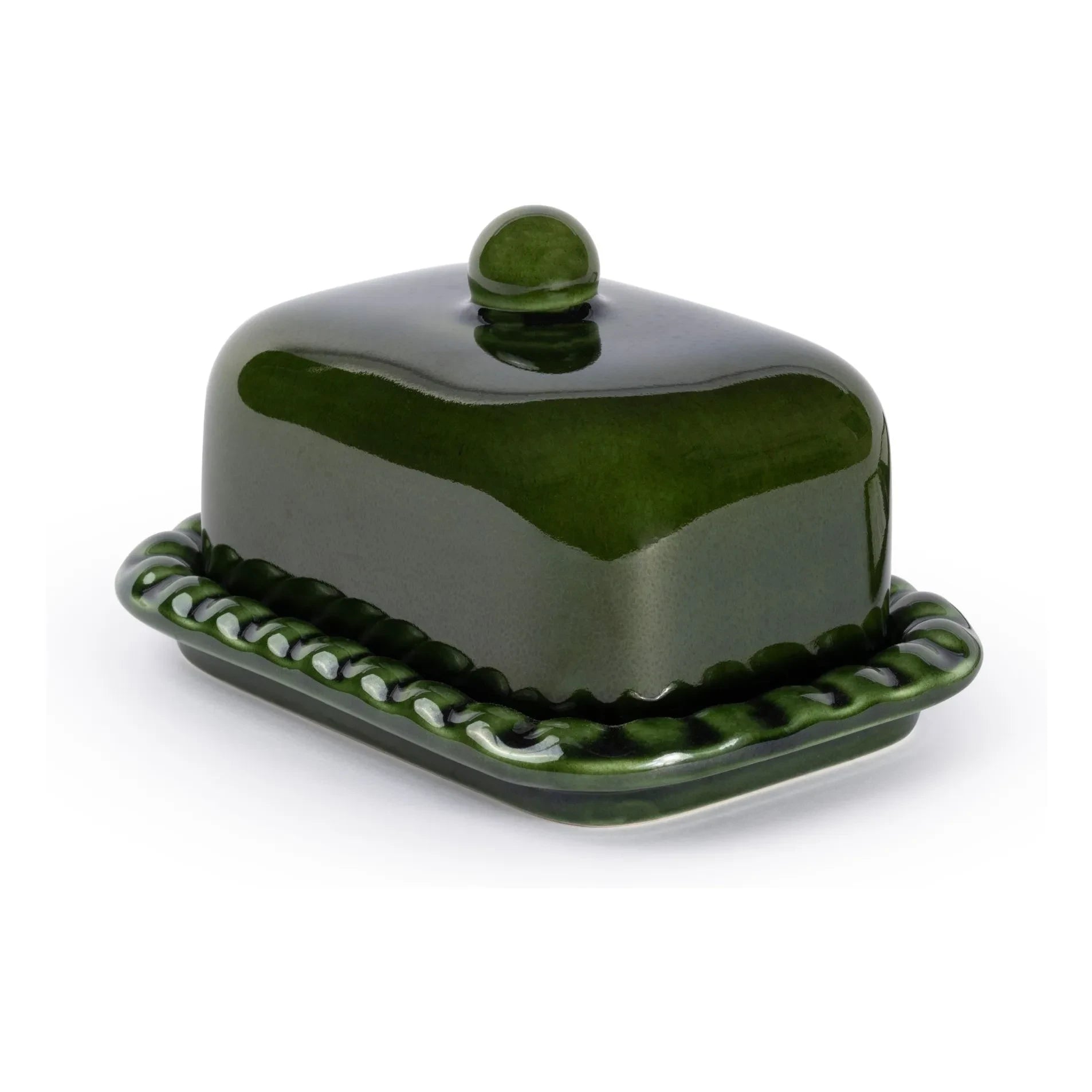 Denise - Olaf butter dish  | Dark green