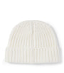 Jimmy Choo White Yuki Virgin Wool Beanie