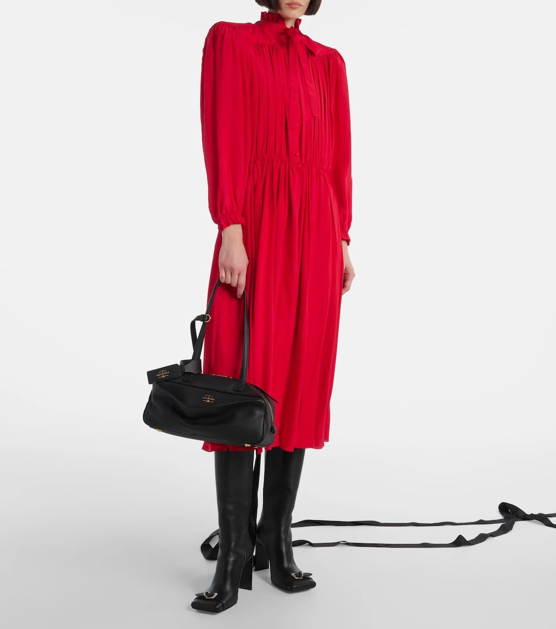Balenciaga - Carrie Small leather bowling bag