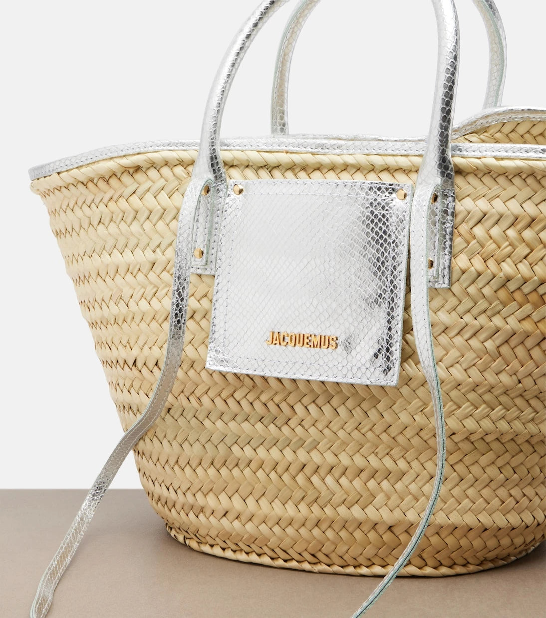 Jacquemus - Soli Medium croc-effect raffia basket bag