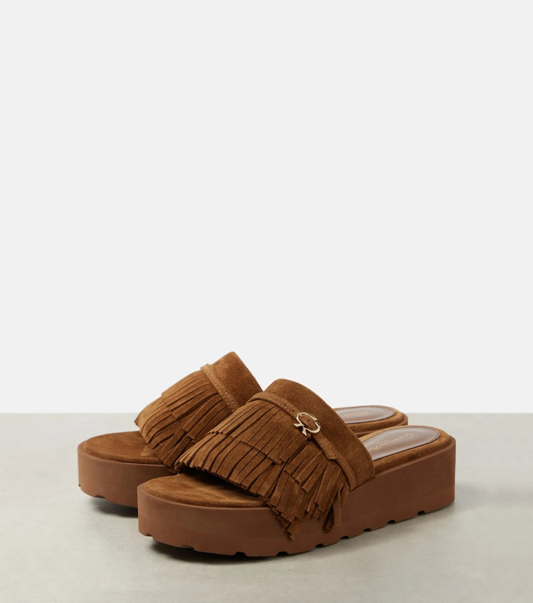 Gianvito Rossi - Fringed suede slides