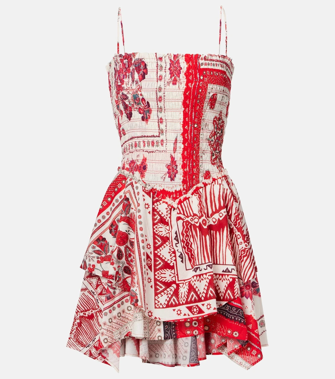 Marant Etoile - Anka shirred printed cotton minidress