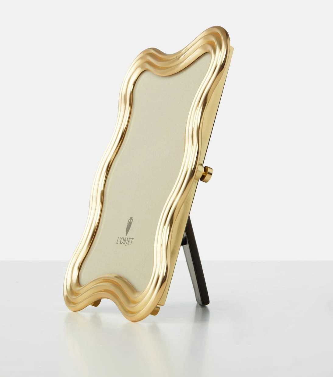 L'Objet - إطار صور ريبل مطلي بالذهب عيار 24 قيراط