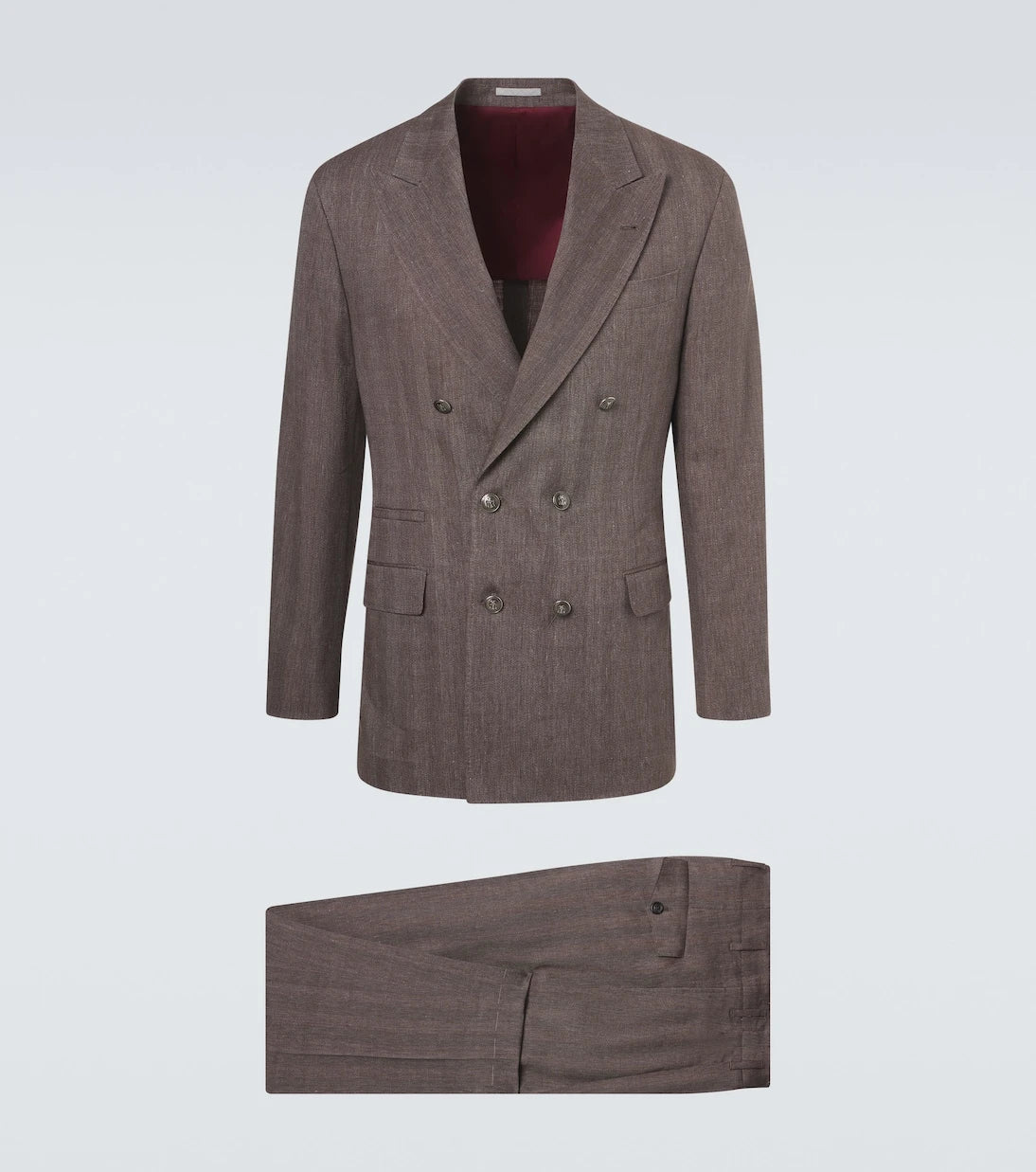 Brunello Cucinelli - Herringbone linen and wool suit