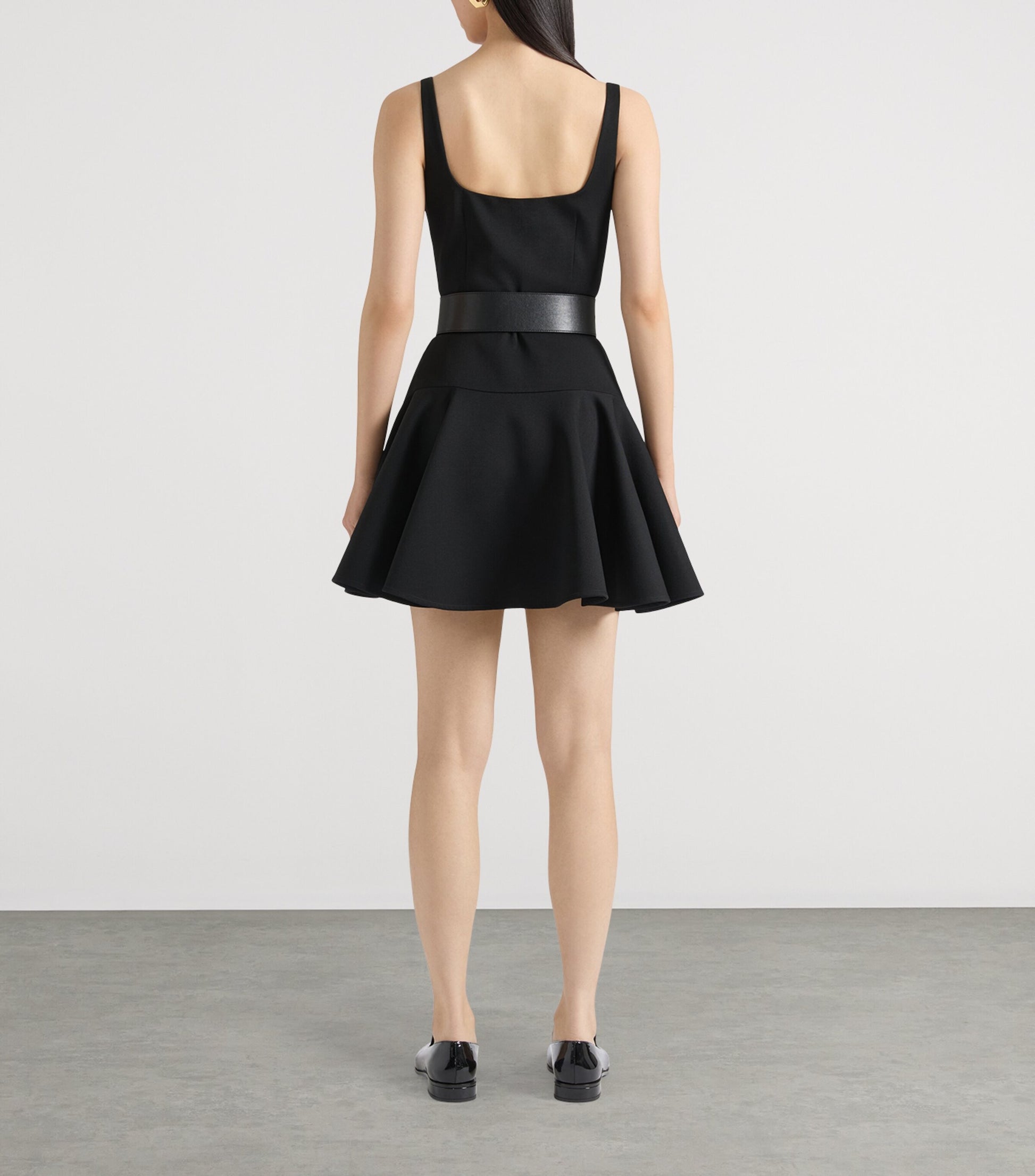 Givenchy Black Fluted Mini Dress