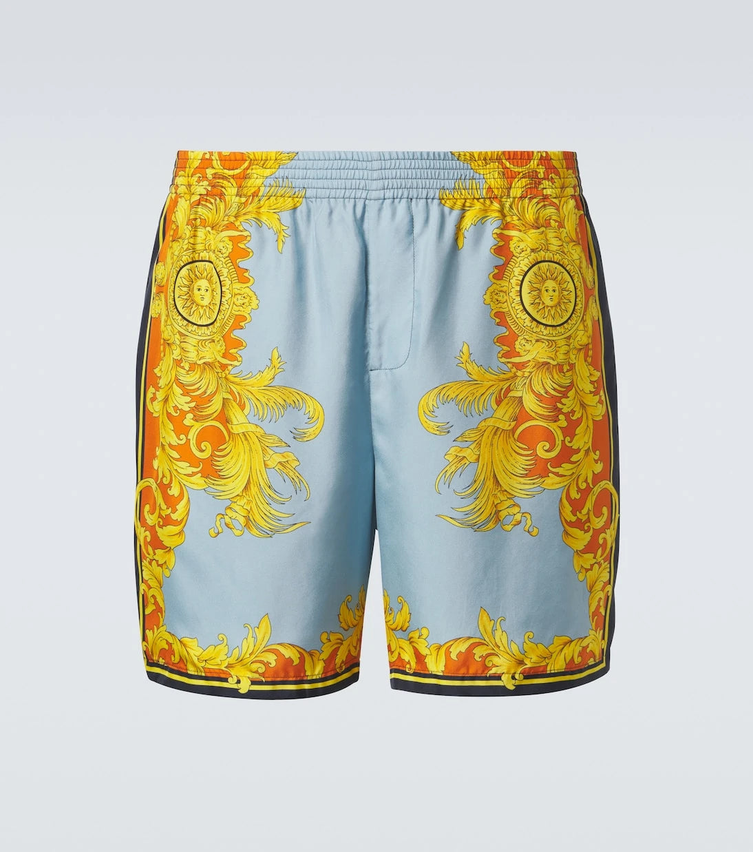 Versace - Printed silk shorts