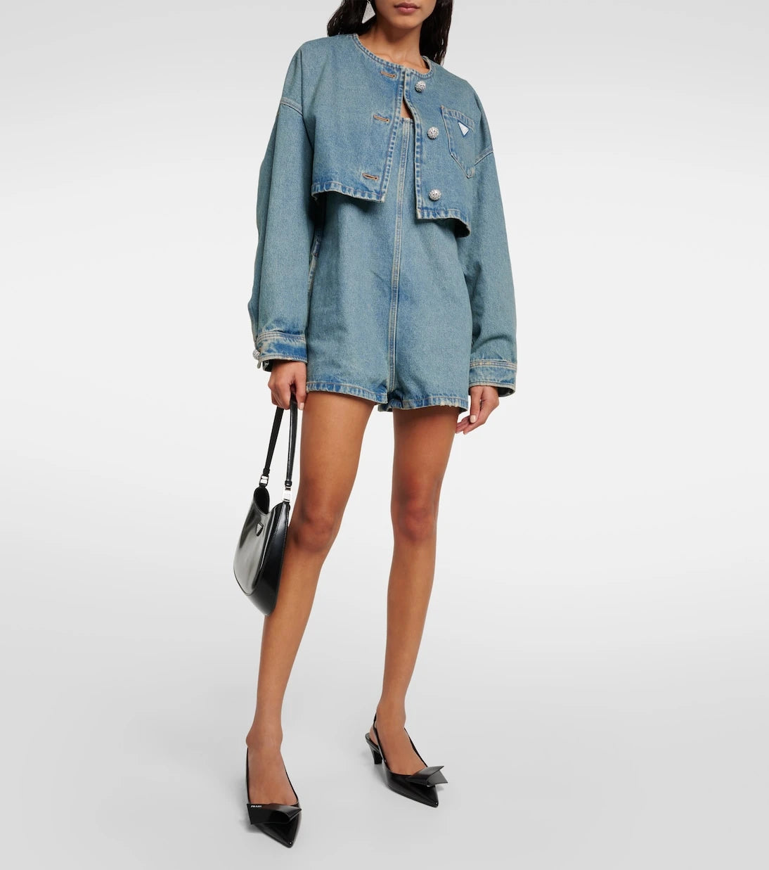 Prada - Cropped denim jacket