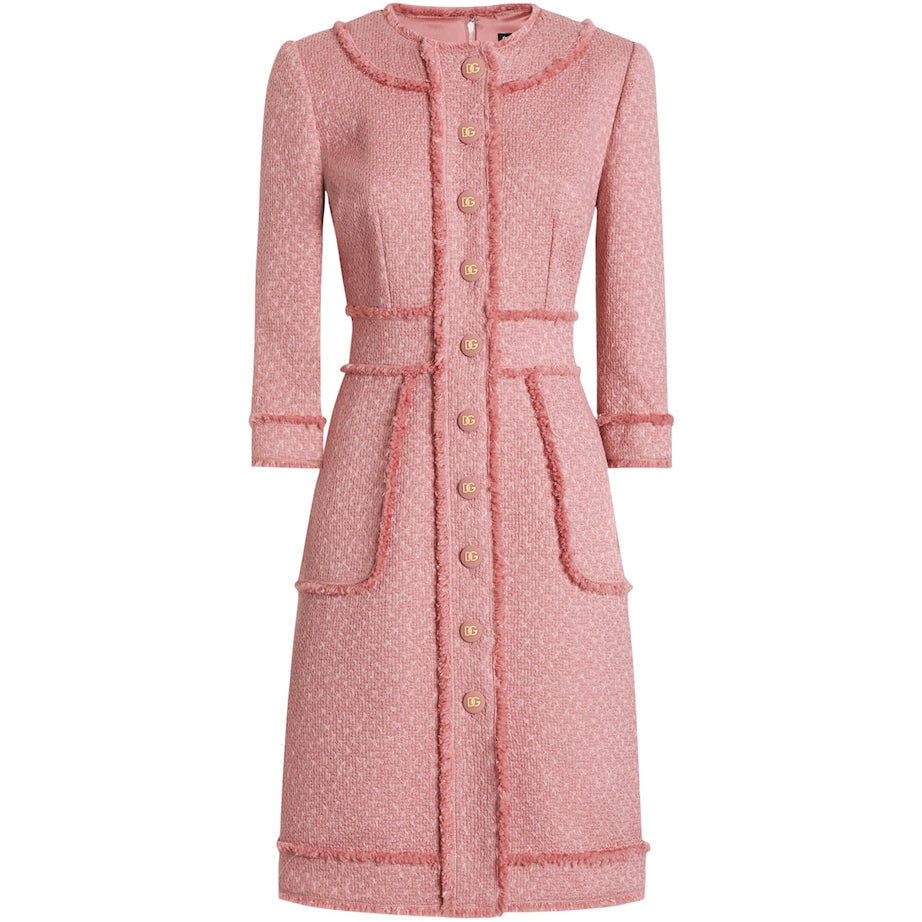 Wool-Blend Tweed Mini Dress