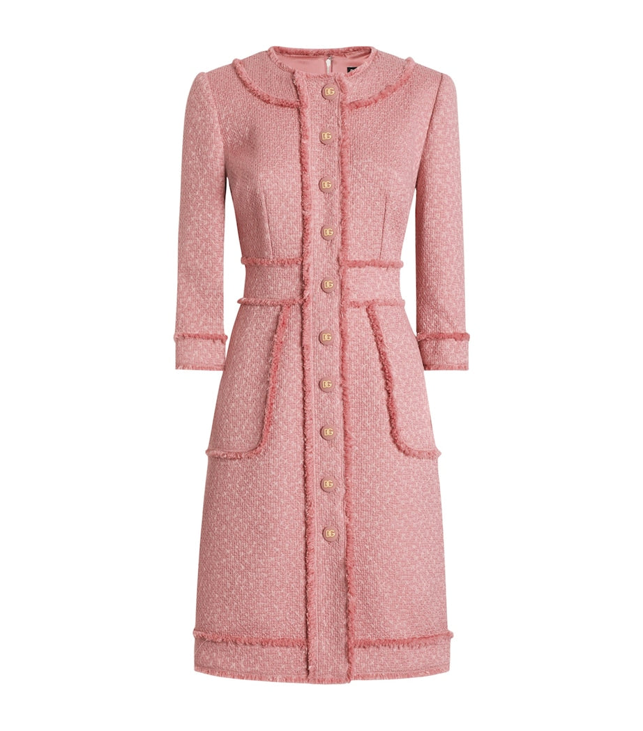 Wool-Blend Tweed Mini Dress