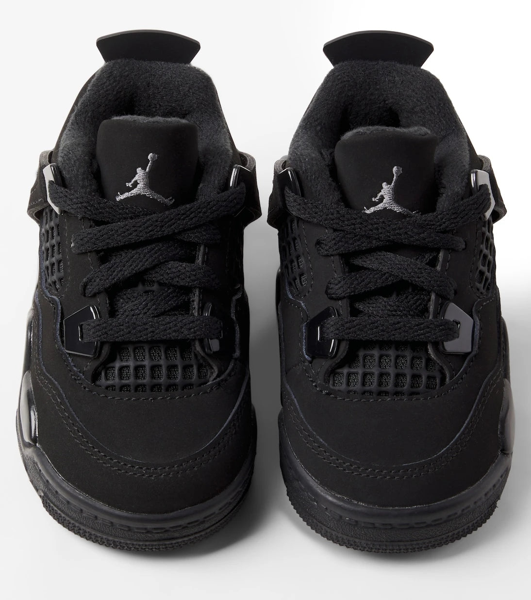 Nike Kids - حذاء سنيكرز Air Jordan 4 Retro الجلدي للأطفال الرضع
