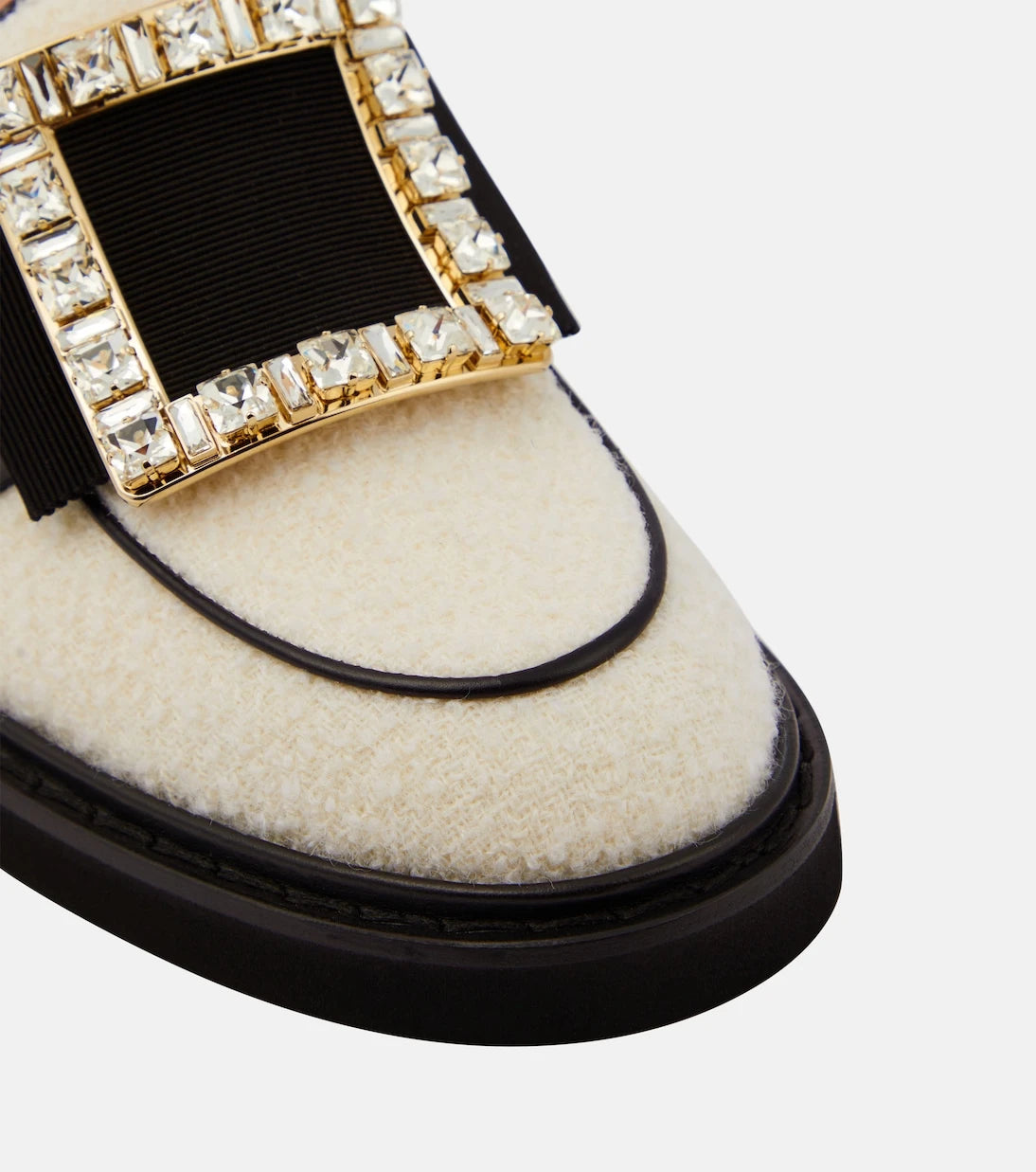 Roger Vivier - حذاء لوفرز فيف رينجرز من صوف البوكليه