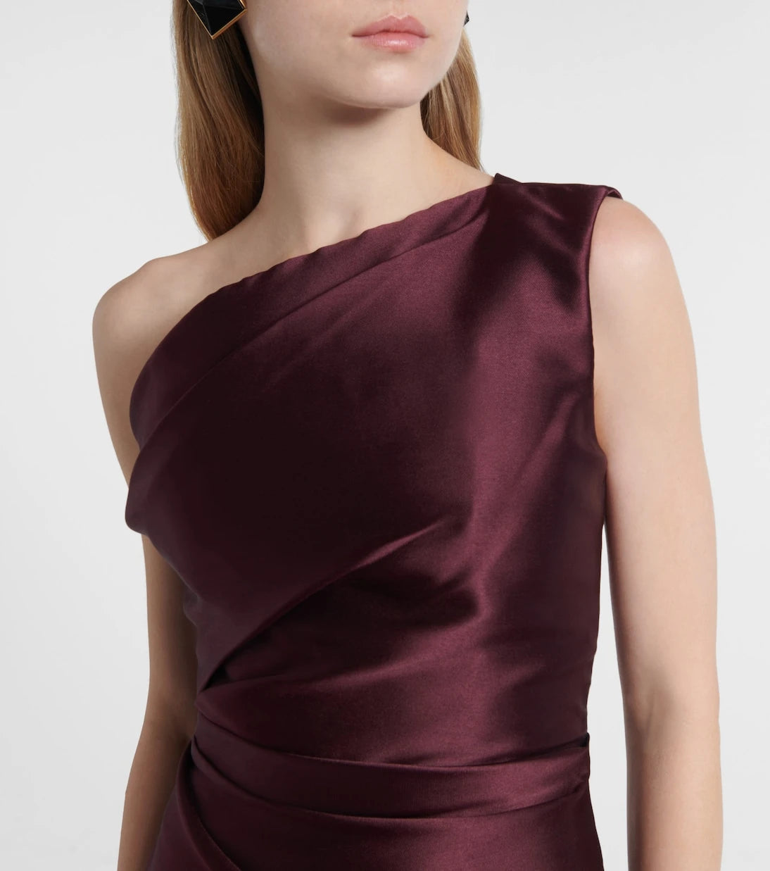 Solace London - Kira gathered twill gown