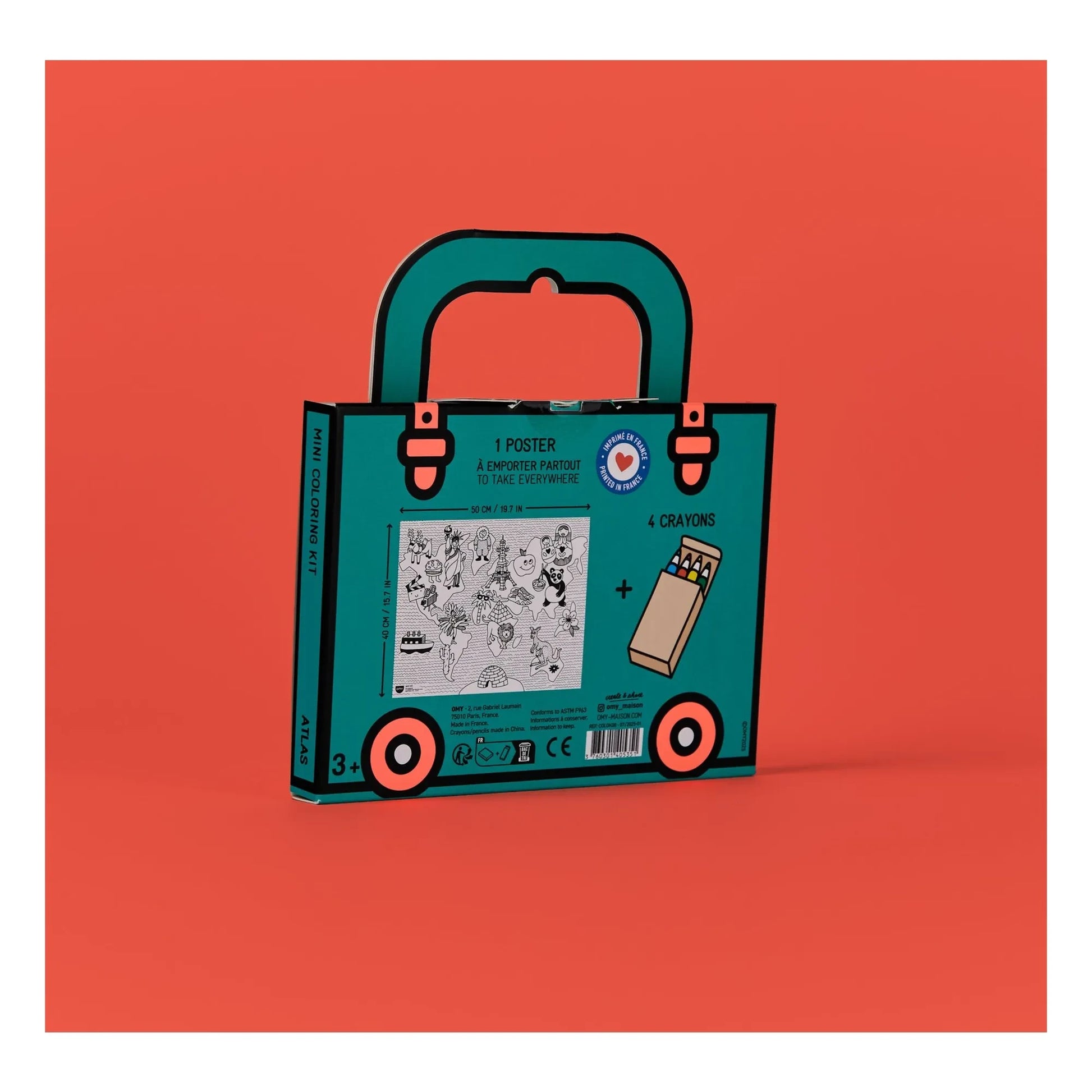 Omy - Atlas mini coloring kit
