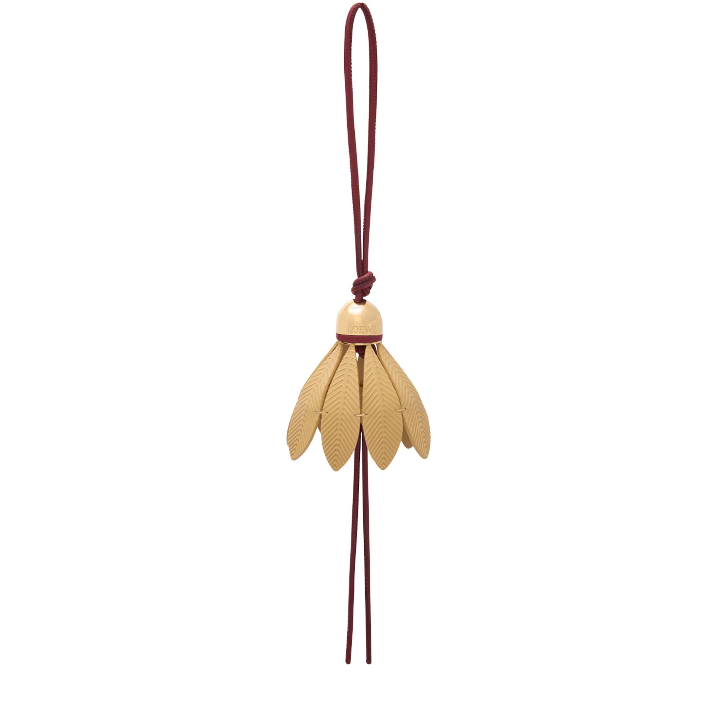 Red Calfskin Badminton Bag Charm