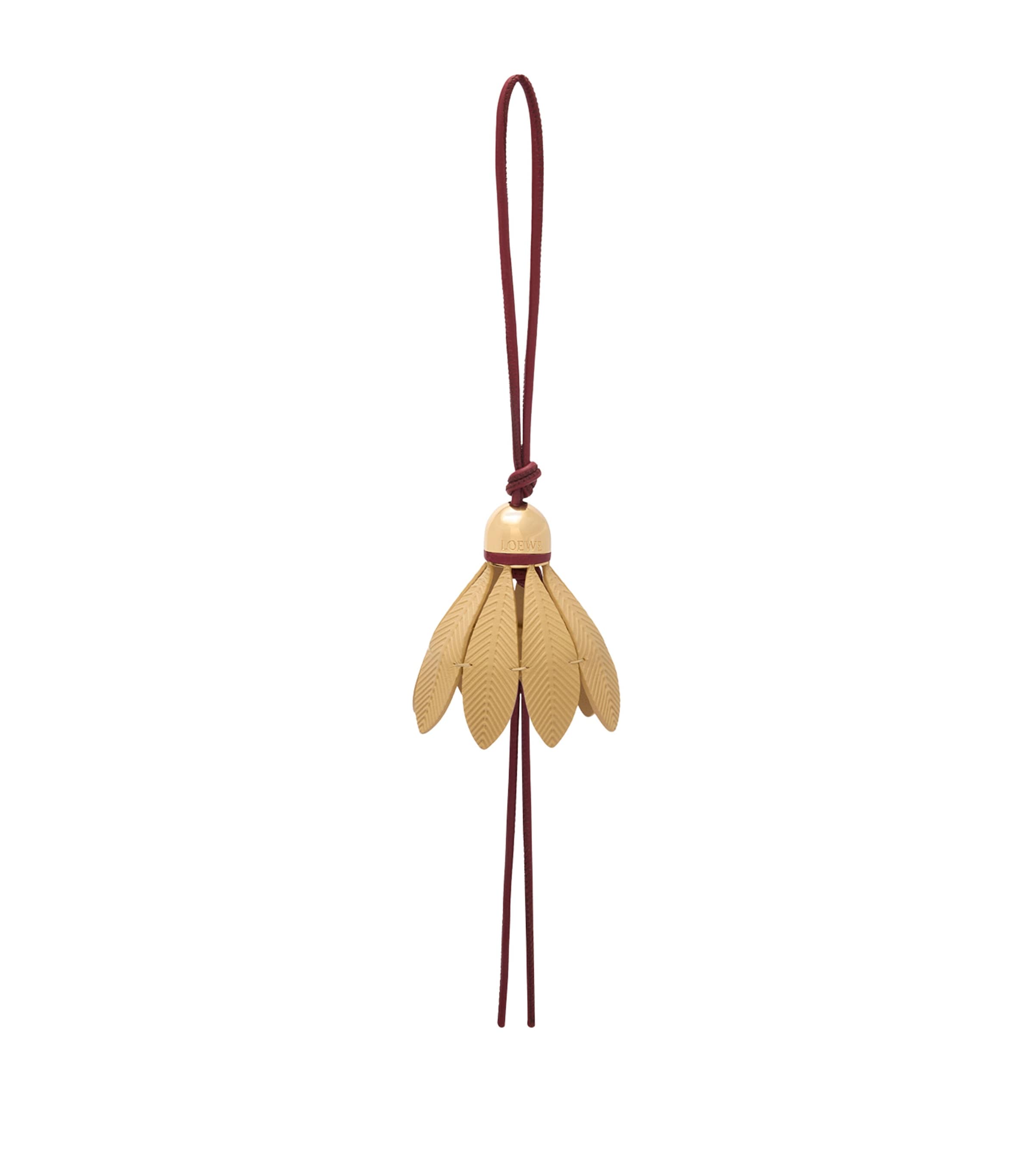 Red Calfskin Badminton Bag Charm