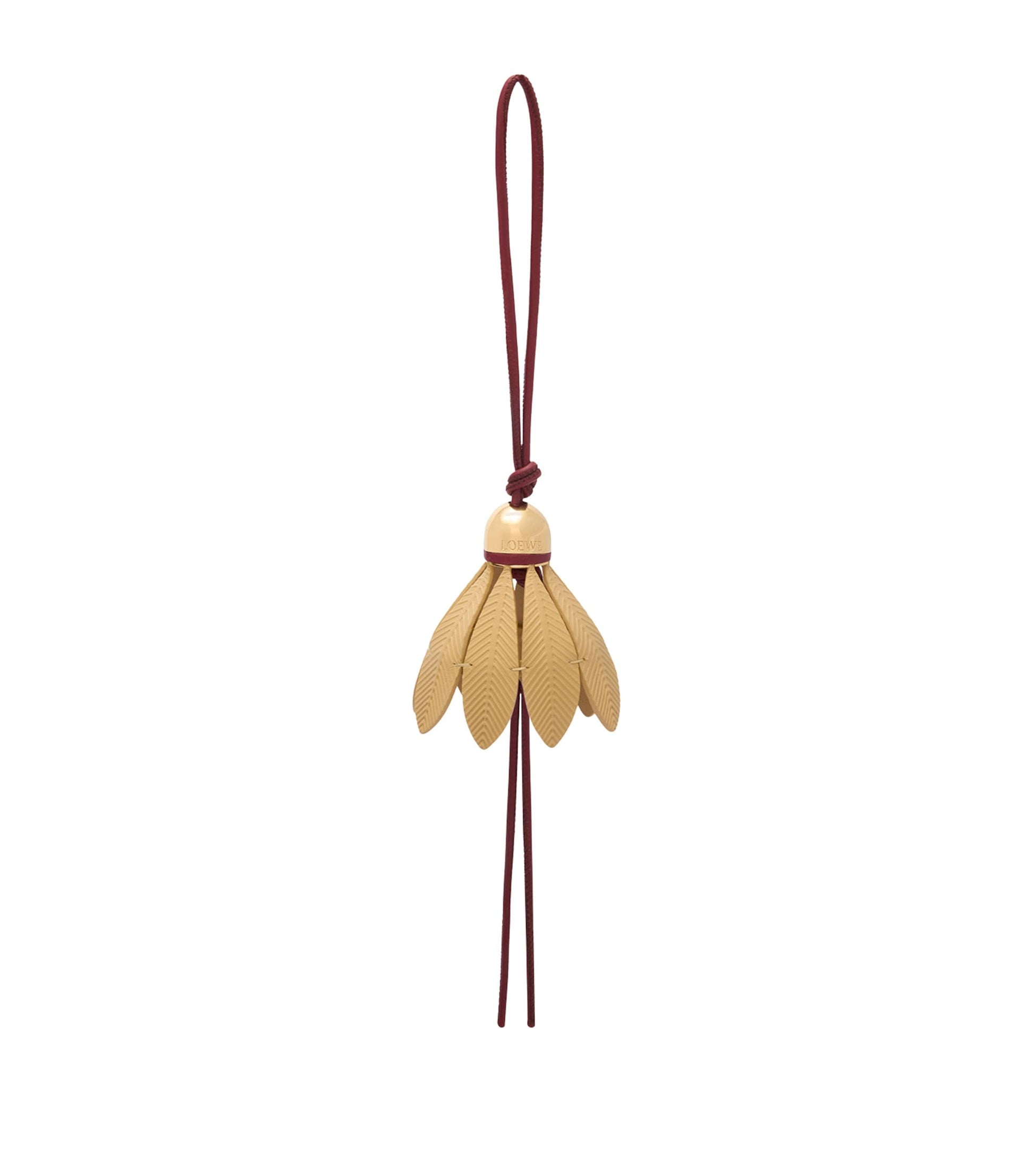 Red Calfskin Badminton Bag Charm