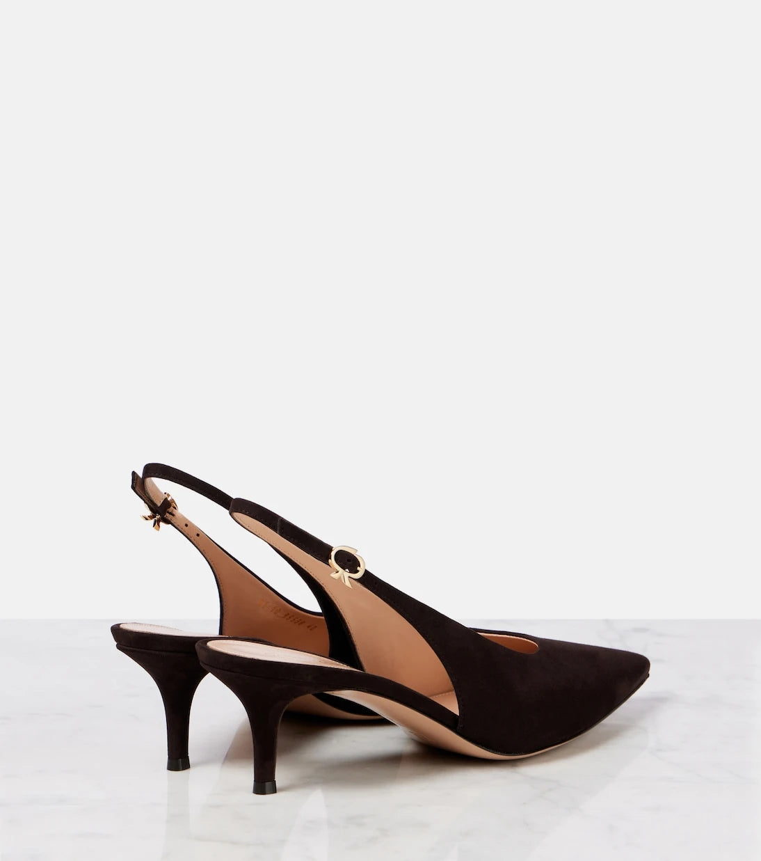 Gianvito Rossi - Robbie 55 suede slingback pumps