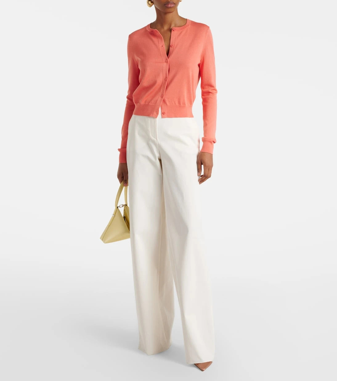 Carolina Herrera - Cropped silk and cotton cardigan