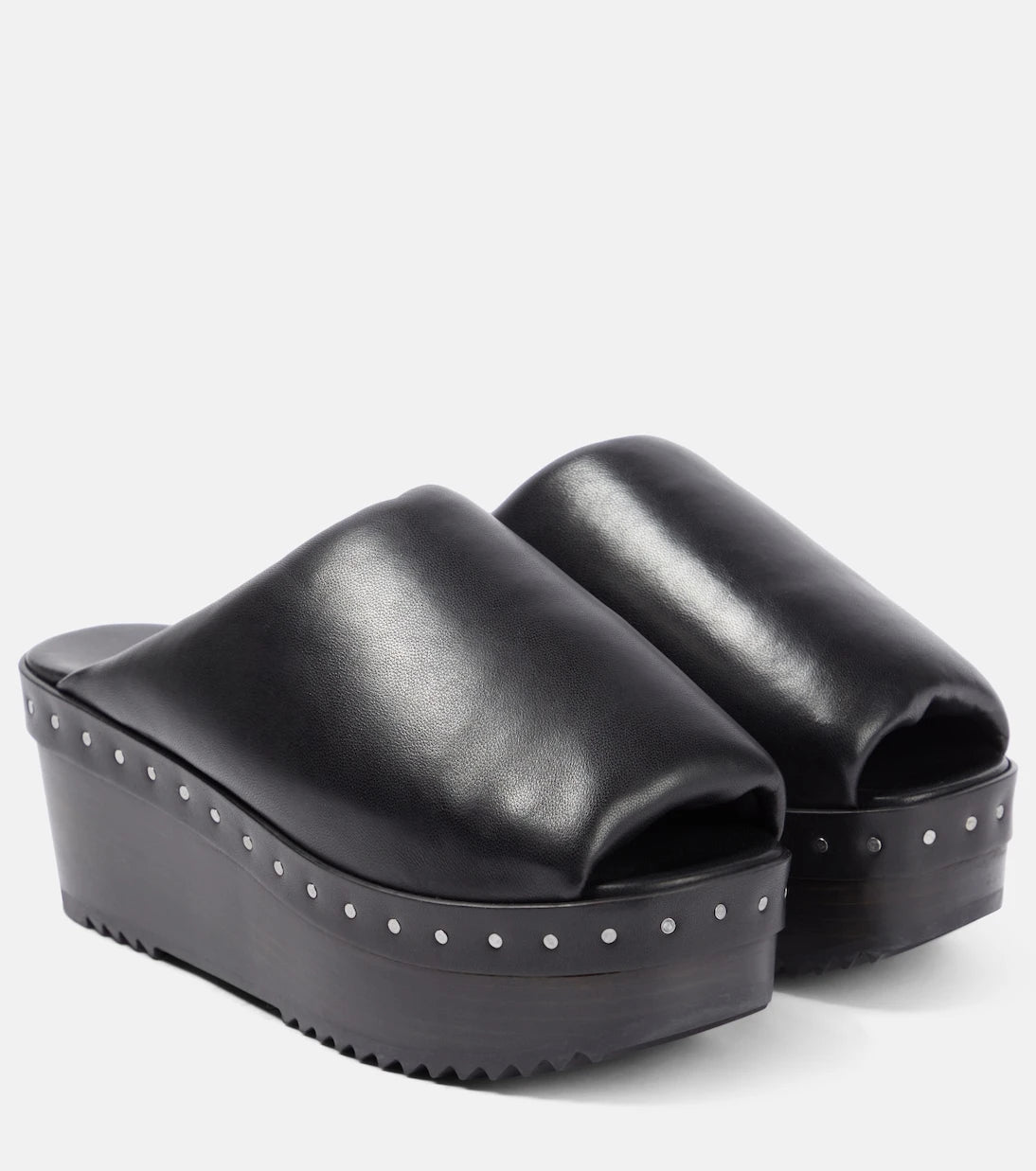 Rick Owens - Padded leather platform sandals