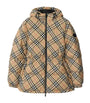 Burberry Beige Quilted Check Puffer Jacket