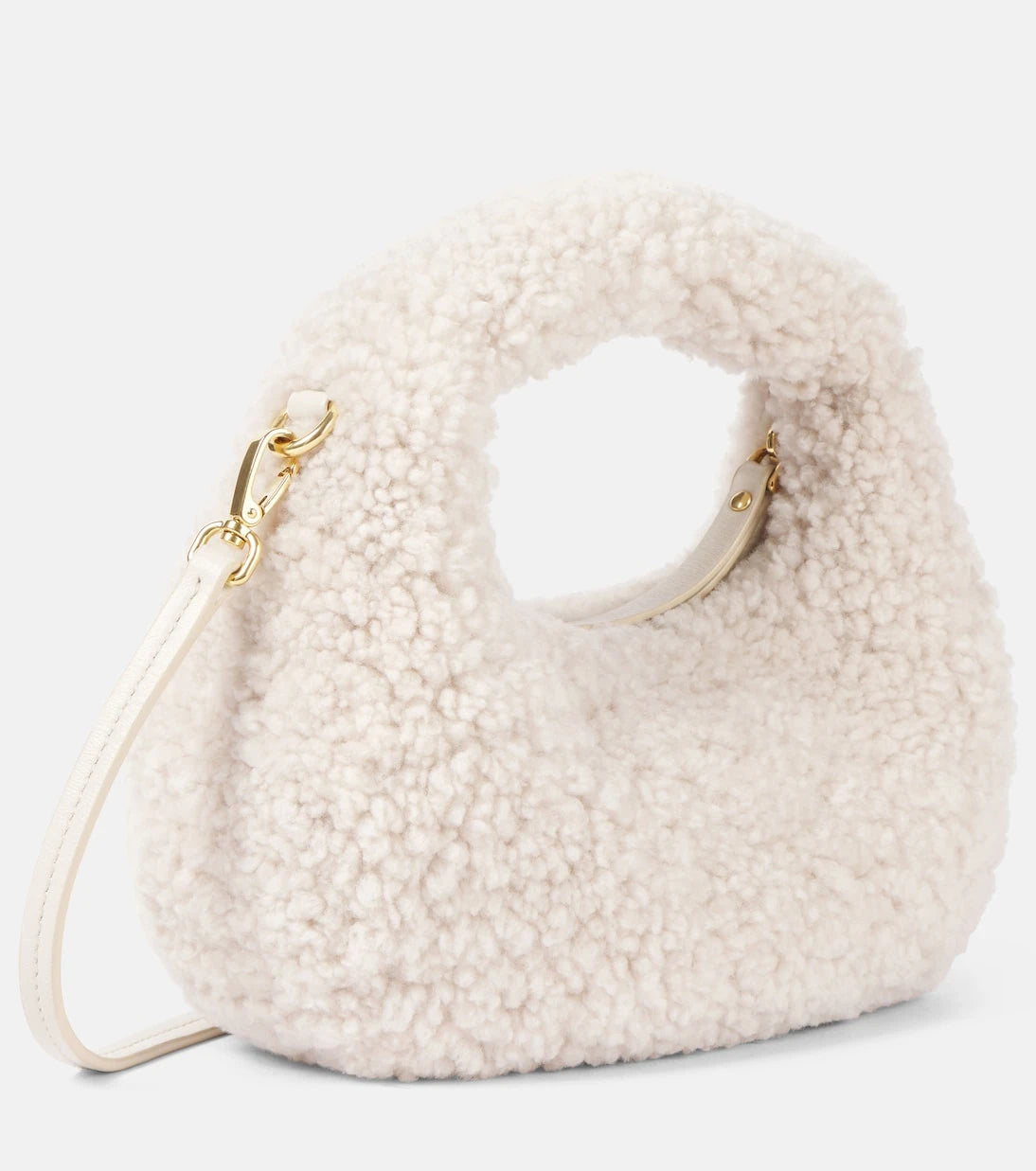 Miu Miu - Wander Mini shearling shoulder bag