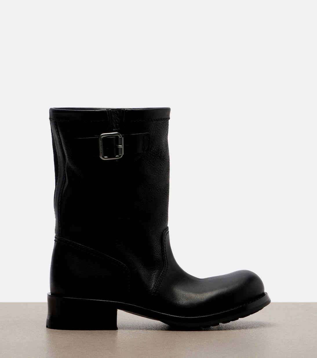 Prada - Leather mid-calf boots