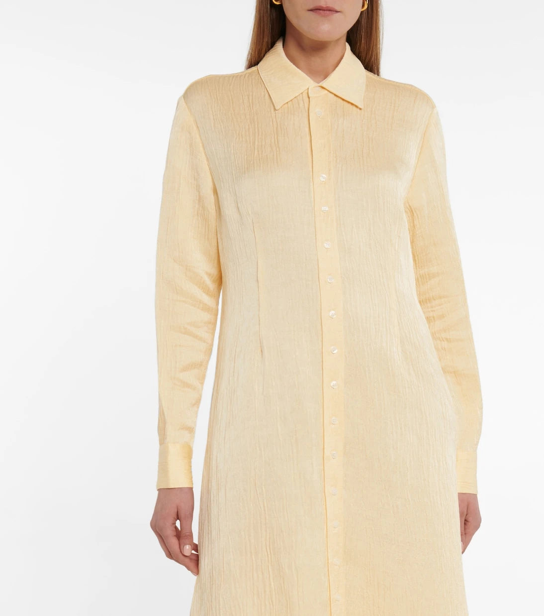 CO - Linen-blend maxi shirt dress