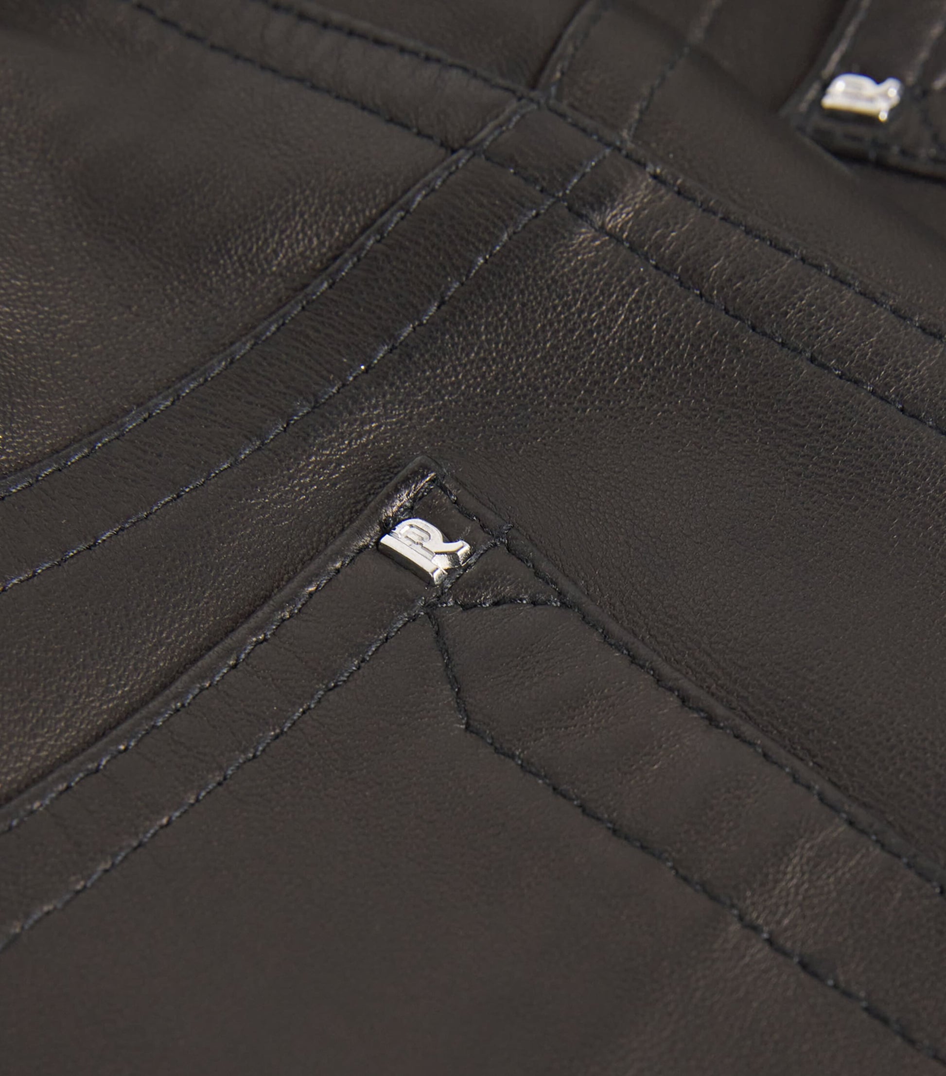 Paco Rabanne Black Leather Trousers