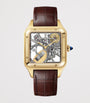 Cartier Large Yellow Gold Santos-Dumont Skeleton Watch 43.5mm