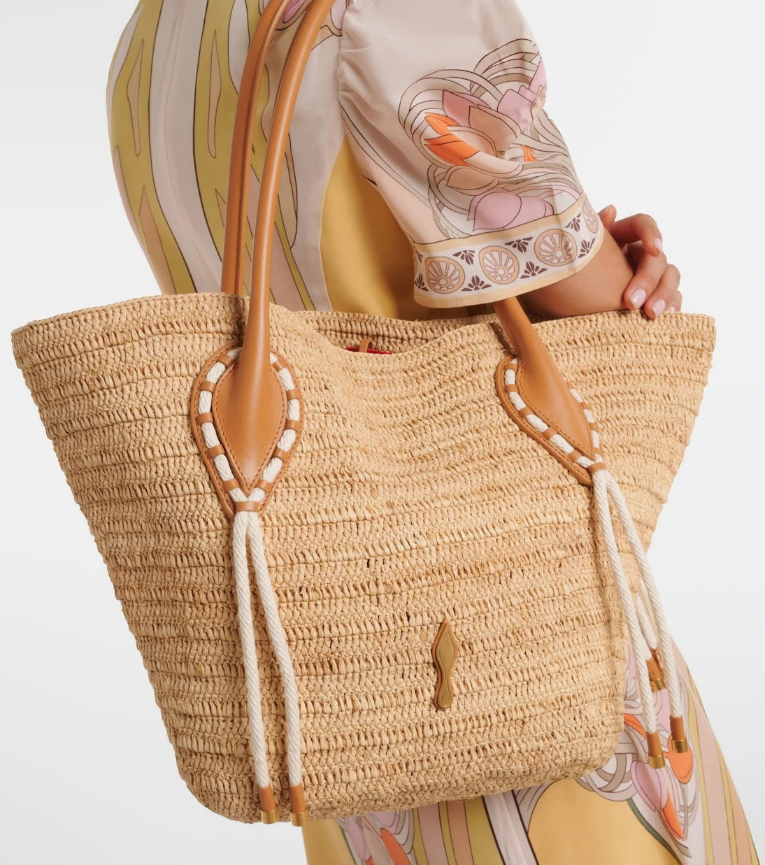Christian Louboutin - Venus raffia tote bag