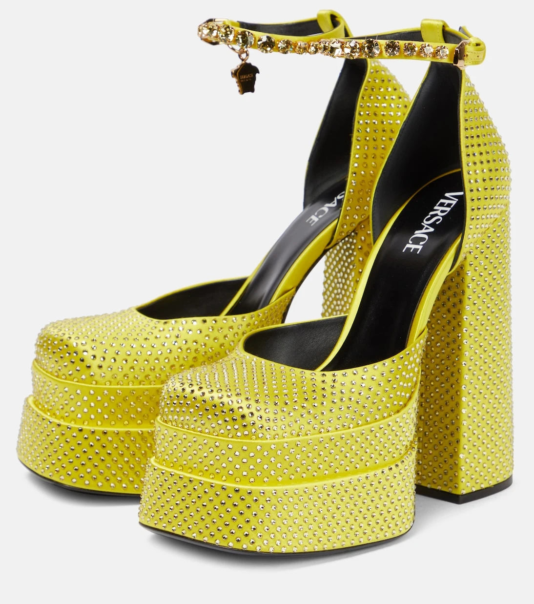 Versace - Medusa Aevitas embellished platform pumps