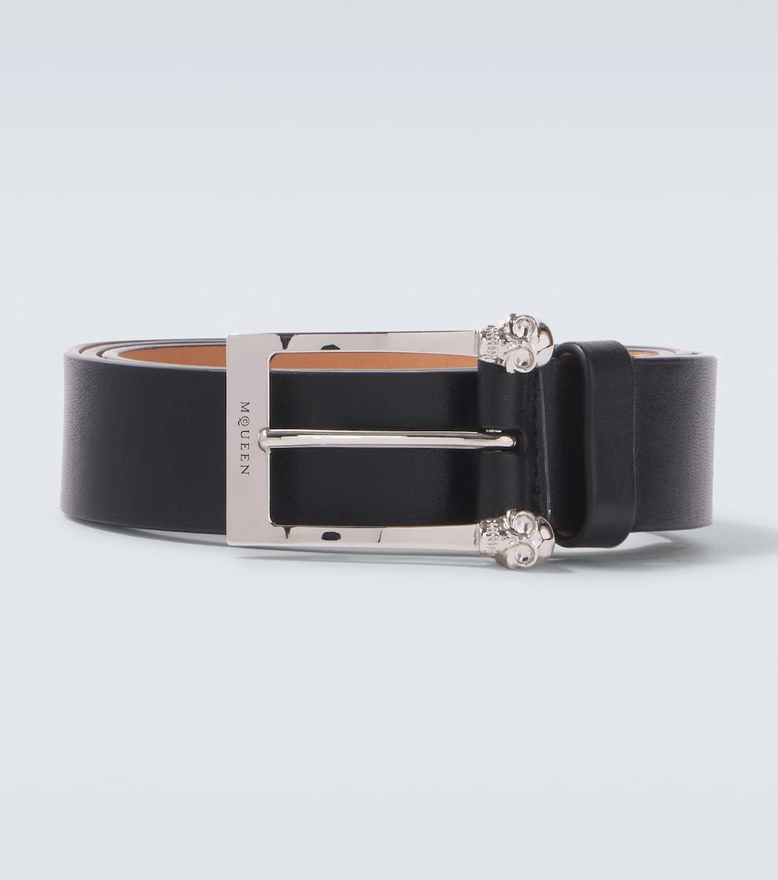 McQueen - Twin Skull leather belt