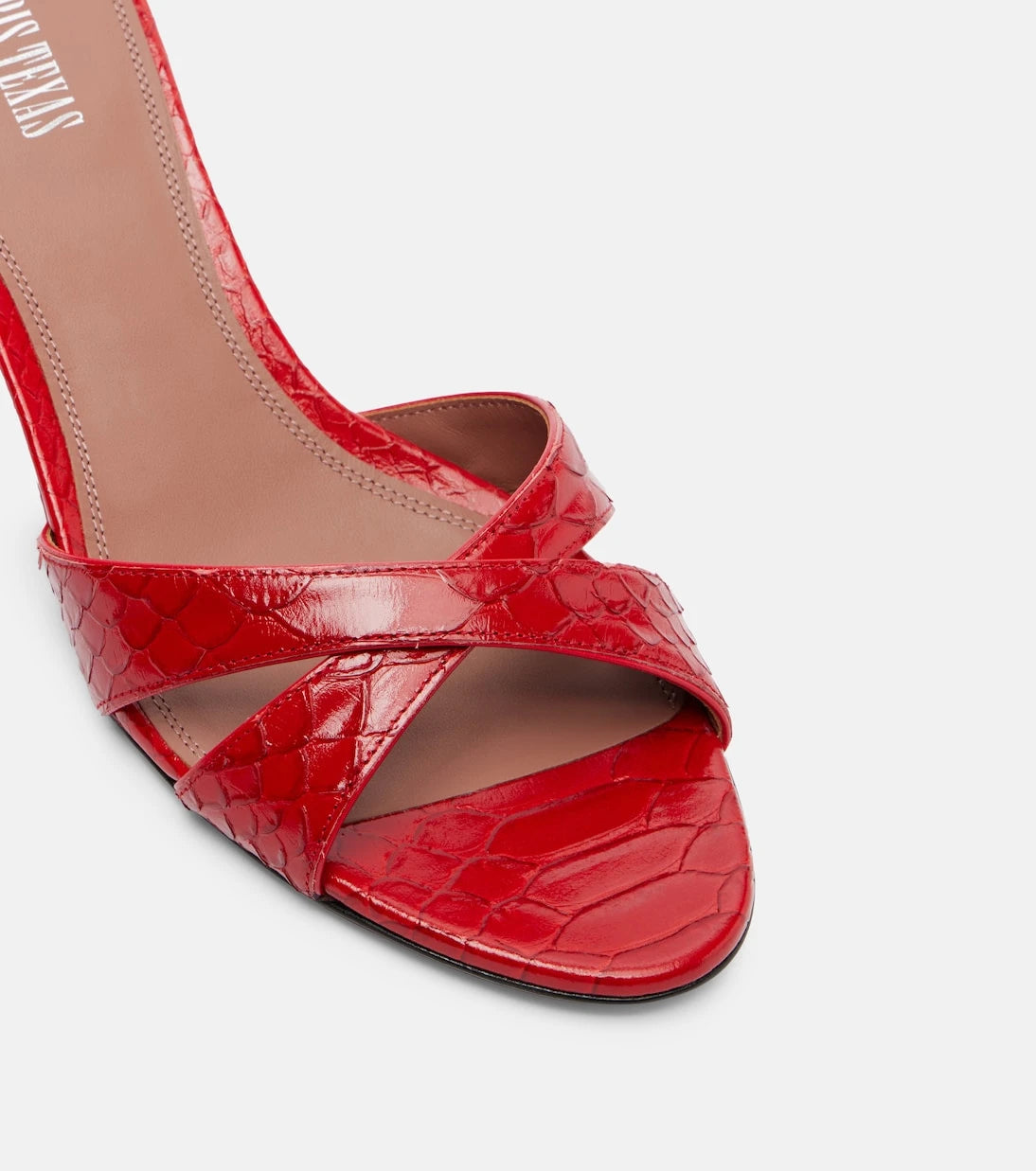 Paris Texas - Nina 50 croc-effect patent leather wedge mules