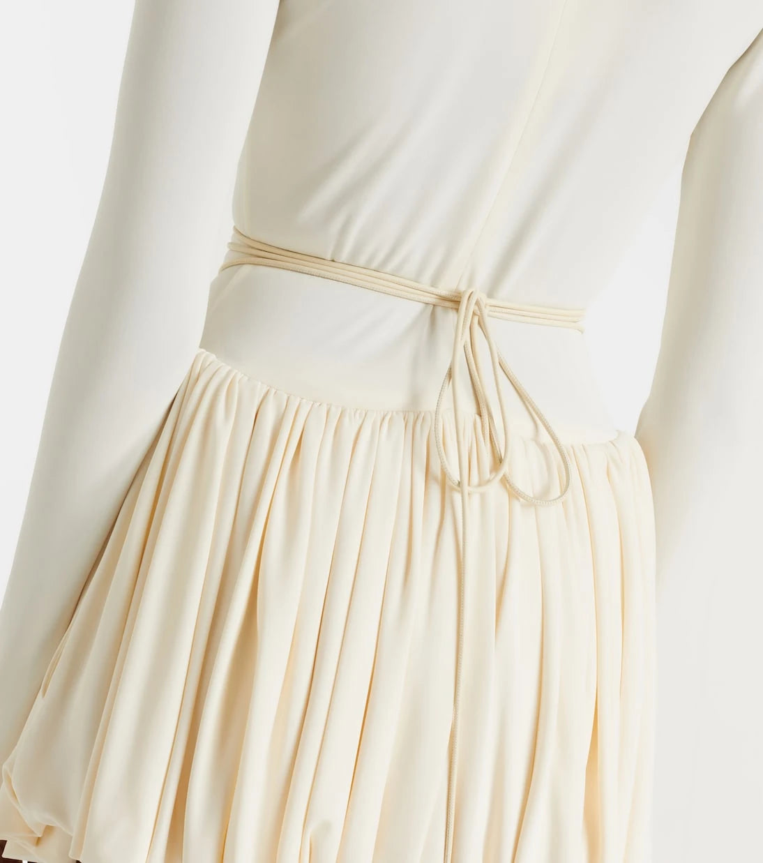 Alaïa - فستان قصير من الجيرسيه المزموم