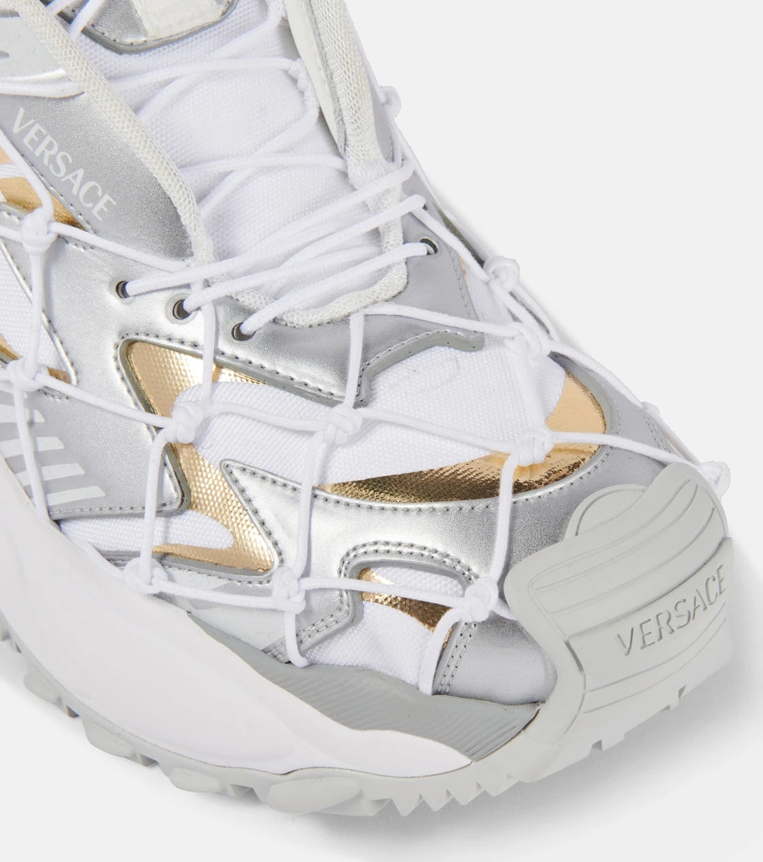 Versace - Mercury leather-trimmed sneakers