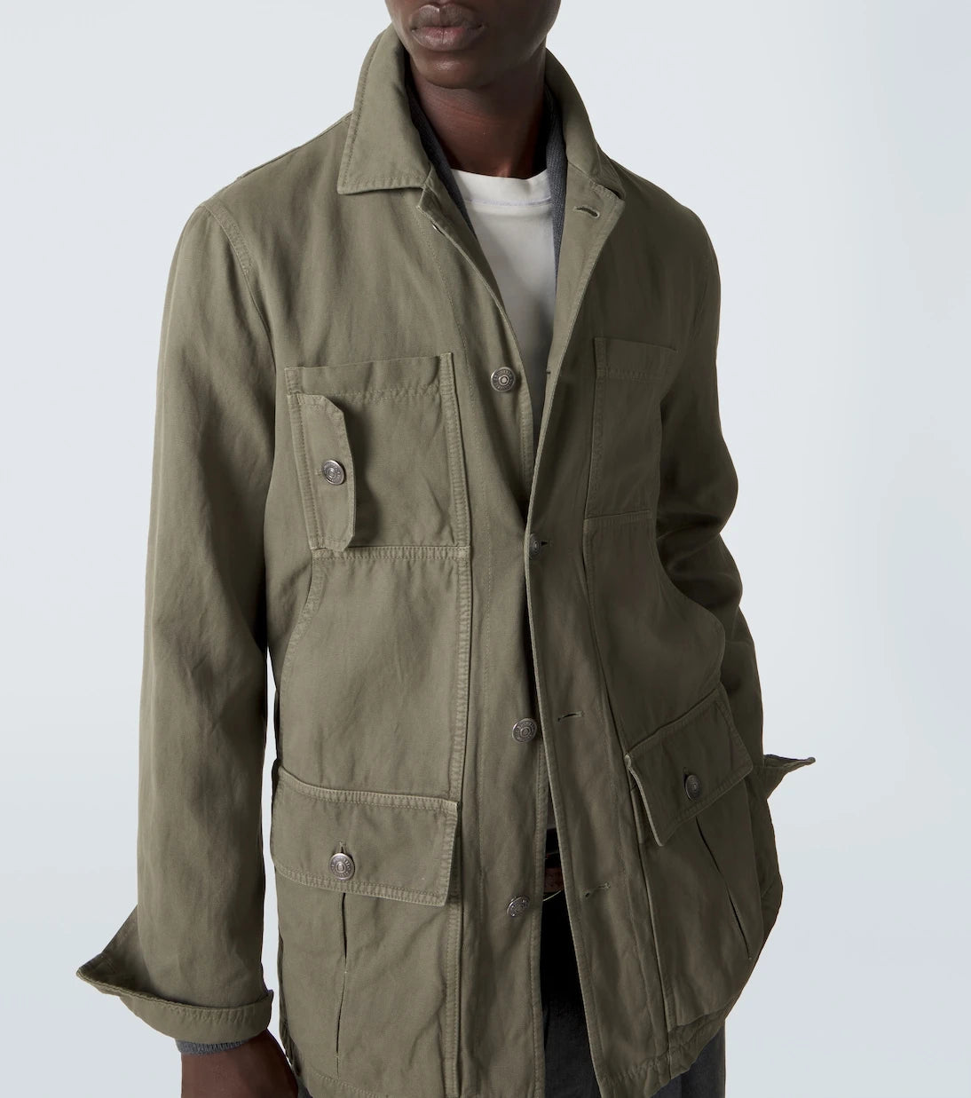 Brunello Cucinelli - Cotton and linen field jacket