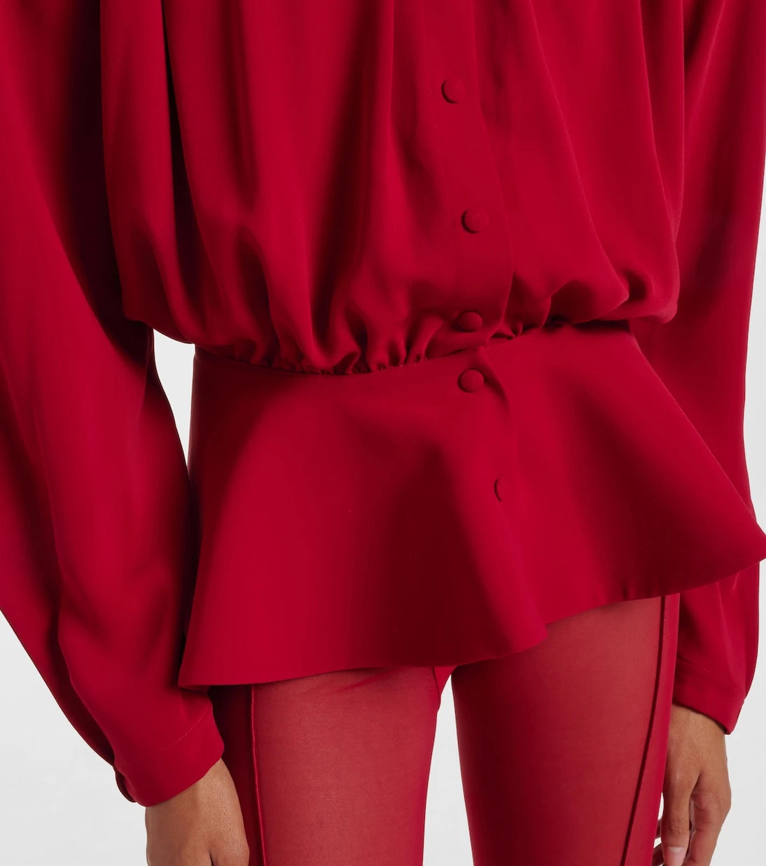 Mugler - re/edit Hiver Russe crêpe twill blouse