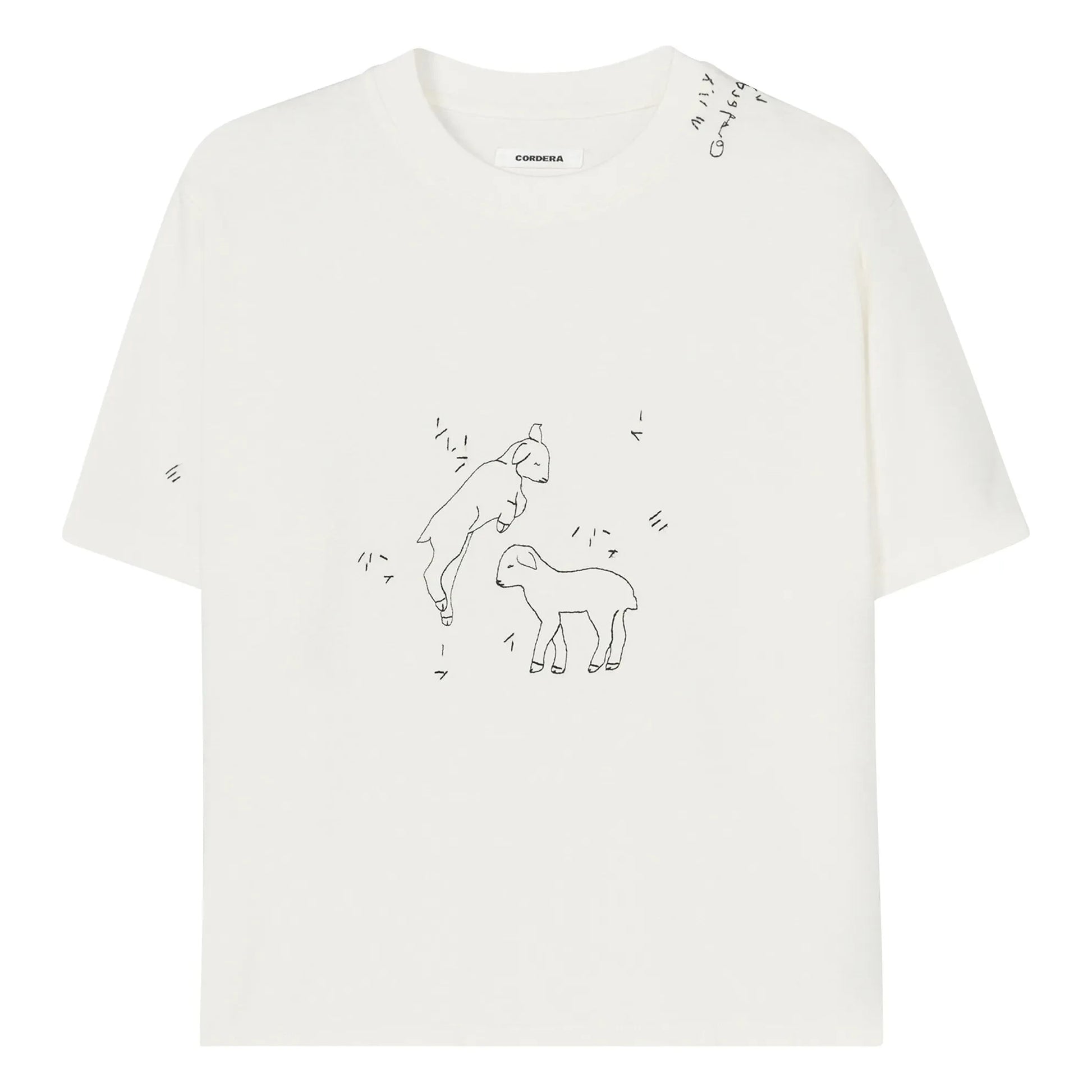 Cordera - Organic cotton embroidered T-shirt | White