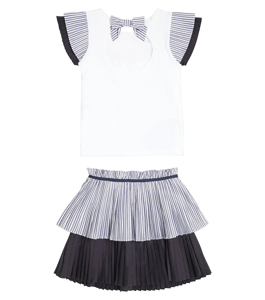 Patachou - Striped top and skirt set