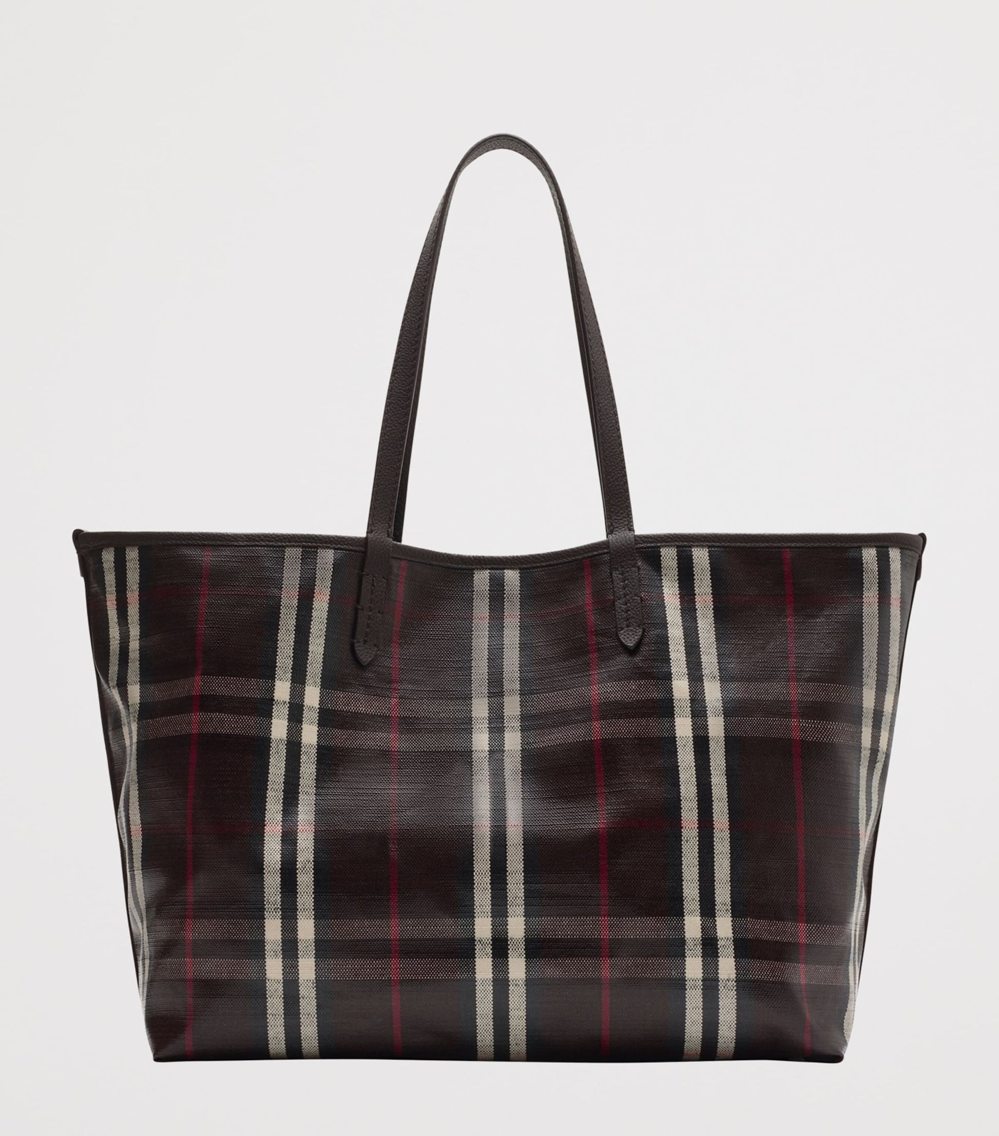 Burberry Brown Medium Canvas Highlands Tote Bag