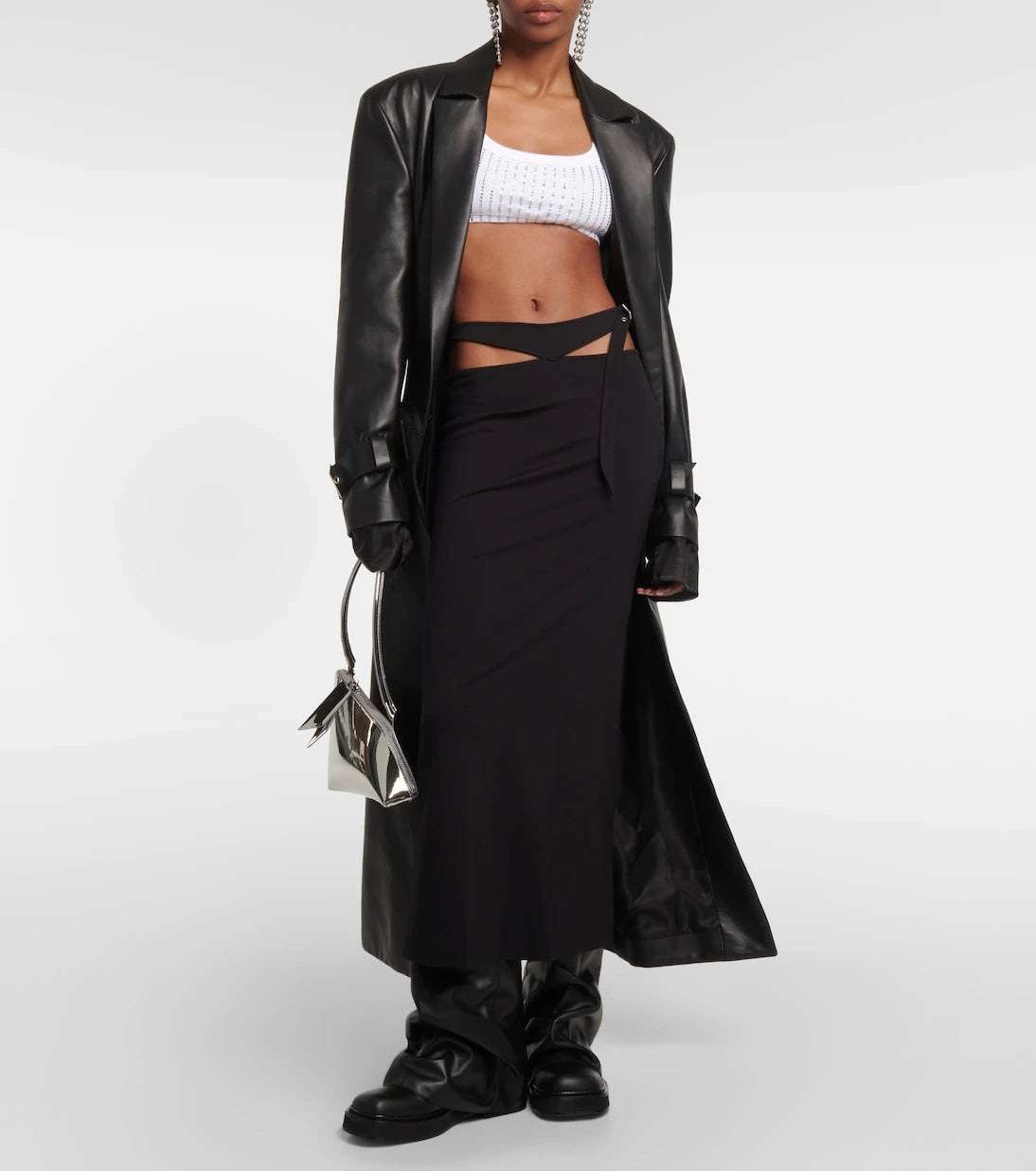 The Attico - Cutout midi skirt