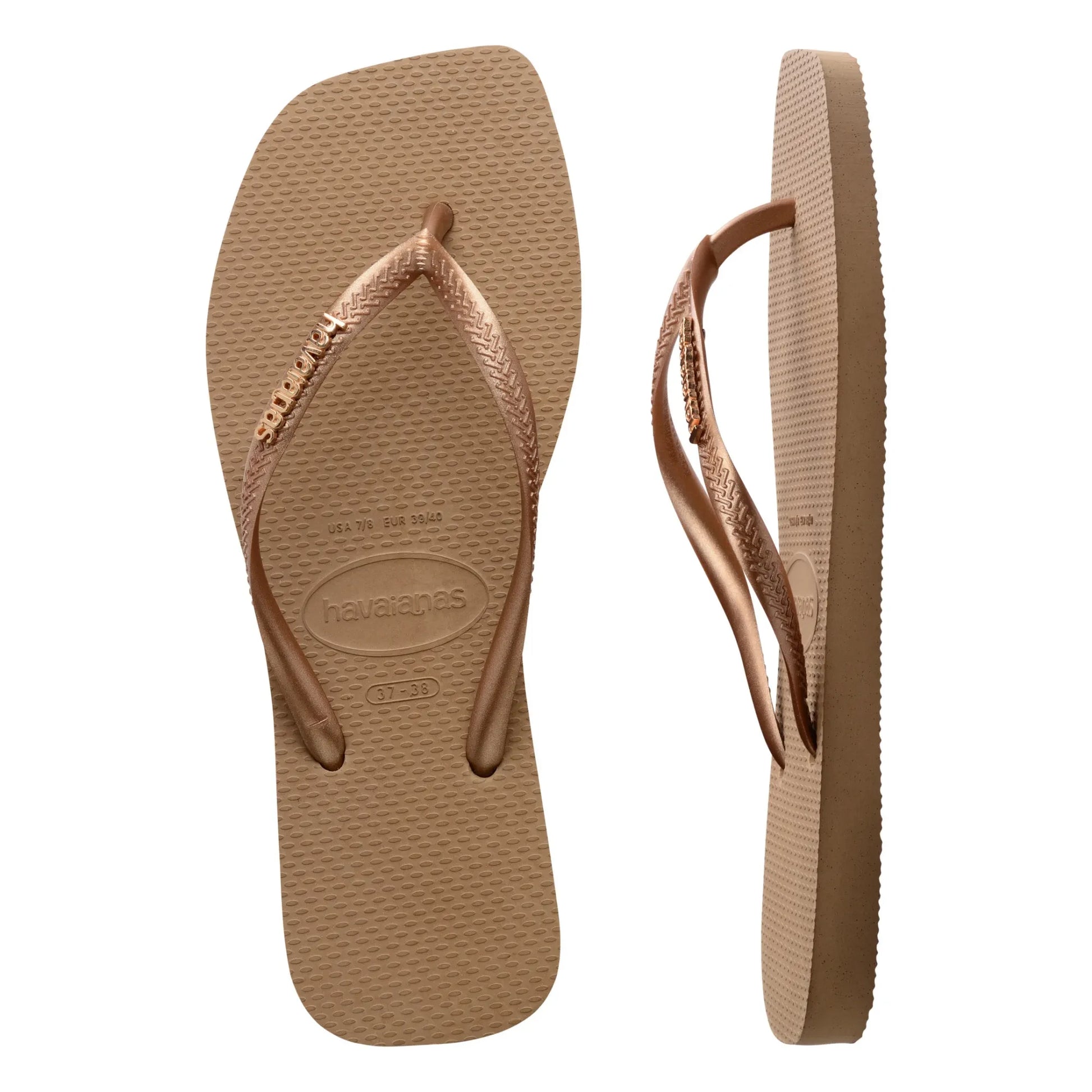 Havaianas - Square Logo Metallic flip-flops | Pink